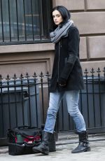 KRYSTEN RITTER on the Set of A.K.A. Jessica Jones in new York 1103