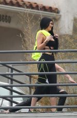 KYLIE JENNER in Cutout Swimsuit on the Set of a Photoshoot in Hollywood