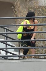 KYLIE JENNER in Cutout Swimsuit on the Set of a Photoshoot in Hollywood