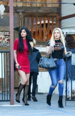 KYLIE JENNER in Tight Mini Dress Out in Calabasas