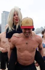 LADY GAGA at 2015 Polar Plunge in Chicago