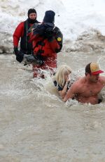 LADY GAGA at 2015 Polar Plunge in Chicago