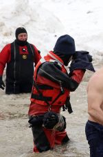 LADY GAGA at 2015 Polar Plunge in Chicago