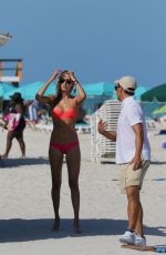 LAUREN STONER in Bikini at a Beach in Miami 1503