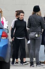 LEA MICHELE on the Set of Scream Queens in New Orleans 2403
