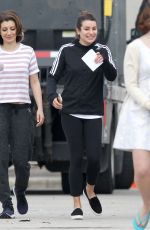 LEA MICHELE on the Set of Scream Queens in New Orleans 2403