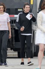 LEA MICHELE on the Set of Scream Queens in New Orleans 2403