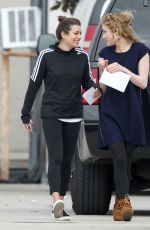LEA MICHELE on the Set of Scream Queens in New Orleans 2403
