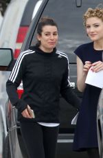 LEA MICHELE on the Set of Scream Queens in New Orleans 2403