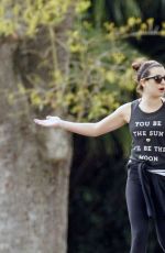 LEA MICHELE Out for Walk and Lunch in New Orleans