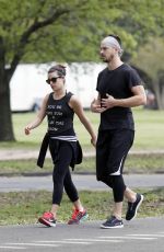 LEA MICHELE Out for Walk and Lunch in New Orleans