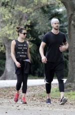 LEA MICHELE Out for Walk and Lunch in New Orleans