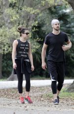 LEA MICHELE Out for Walk and Lunch in New Orleans