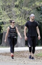 LEA MICHELE Out for Walk and Lunch in New Orleans