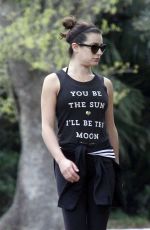 LEA MICHELE Out for Walk and Lunch in New Orleans