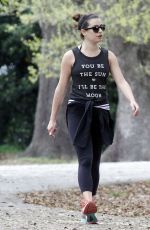 LEA MICHELE Out for Walk and Lunch in New Orleans