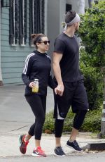 LEA MICHELE Out for Walk and Lunch in New Orleans