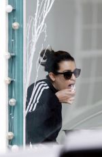 LEA MICHELE Out for Walk and Lunch in New Orleans