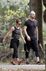 LEA MICHELE Out for Walk and Lunch in New Orleans