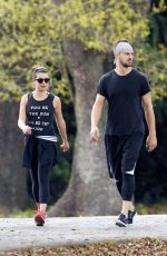 LEA MICHELE Out for Walk and Lunch in New Orleans