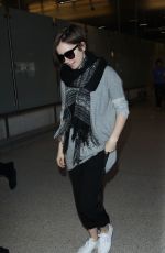 LILY COLLINS at LAX Airport in Los Angeles 0703