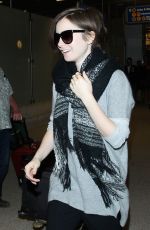 LILY COLLINS at LAX Airport in Los Angeles 0703