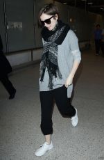 LILY COLLINS at LAX Airport in Los Angeles 0703
