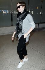 LILY COLLINS at LAX Airport in Los Angeles 0703