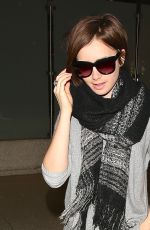 LILY COLLINS at LAX Airport in Los Angeles 0703