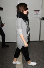 LILY COLLINS at LAX Airport in Los Angeles 0703