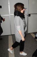 LILY COLLINS at LAX Airport in Los Angeles 0703