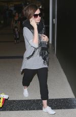 LILY COLLINS at LAX Airport in Los Angeles 0703