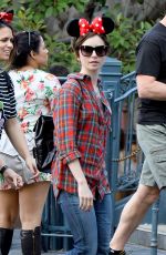 LILY COLLINS Celebrates Her 26th Birthday at Disneyland