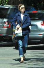 LILY COLLINS in Jeans Out Shopping in West Hollywood 2403