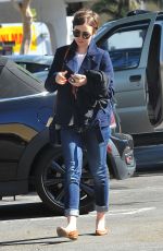 LILY COLLINS in Jeans Out Shopping in West Hollywood 2403