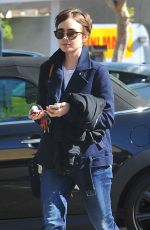 LILY COLLINS in Jeans Out Shopping in West Hollywood 2403