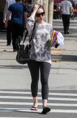 LILY COLLINS in Leggings Leaves a Gym in Eest Hollywood 1703