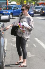 LILY COLLINS in Leggings Leaves a Gym in Eest Hollywood 1703