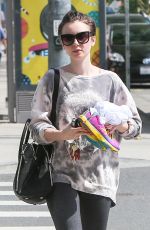 LILY COLLINS in Leggings Leaves a Gym in Eest Hollywood 1703