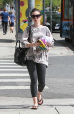 LILY COLLINS in Leggings Leaves a Gym in Eest Hollywood 1703