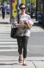 LILY COLLINS in Leggings Leaves a Gym in Eest Hollywood 1703