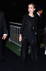 LILY COLLINS Leaves Karl Lagerfeld