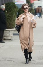 LILY COLLINS Out and About in New York