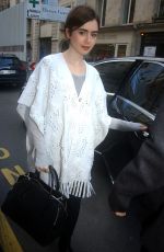 LILY COLLINS Out and About in Paris 0503