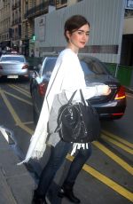 LILY COLLINS Out and About in Paris 0503