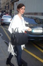 LILY COLLINS Out and About in Paris 0503
