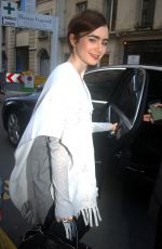 LILY COLLINS Out and About in Paris 0503