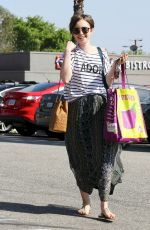 LILY COLLINS Out Shopping in West Hollywood 2203