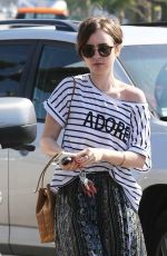 LILY COLLINS Out Shopping in West Hollywood 2203