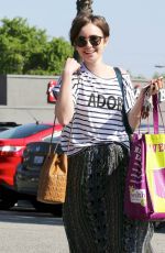 LILY COLLINS Out Shopping in West Hollywood 2203